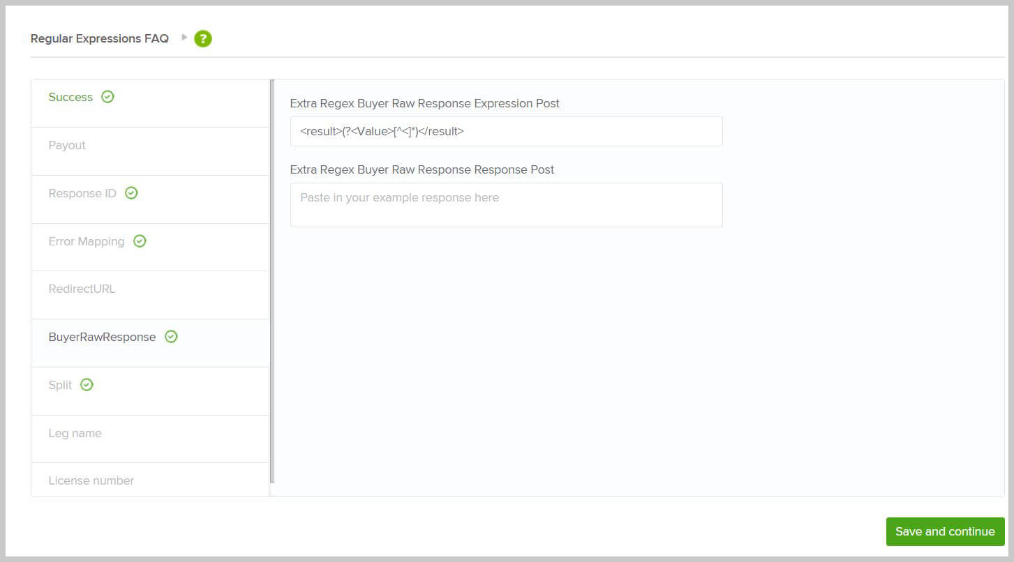 PX Screenshot: Passback Functionality 1st Step